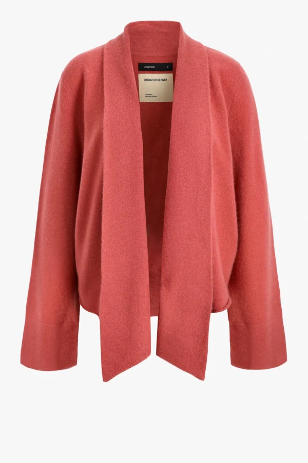 Frenckenberger Strickjacken<Cardigan Short Cross in Old Pink