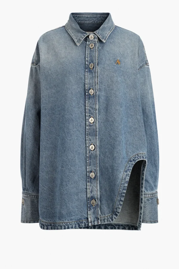 The Attico Blusen & Tops<Hemdbluse Diana in Sky Blue