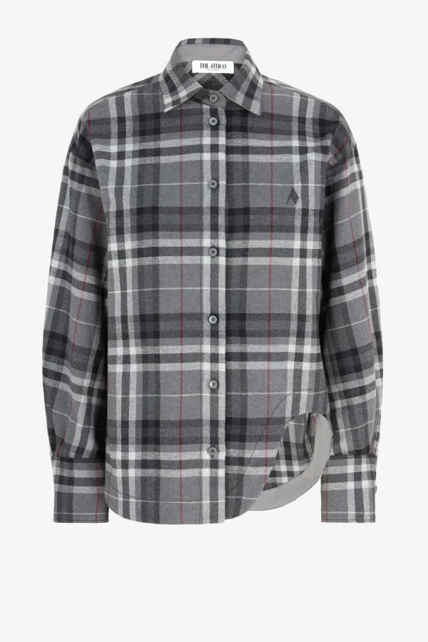 The Attico Blusen & Tops<Hemdbluse Eliza in Grey Check