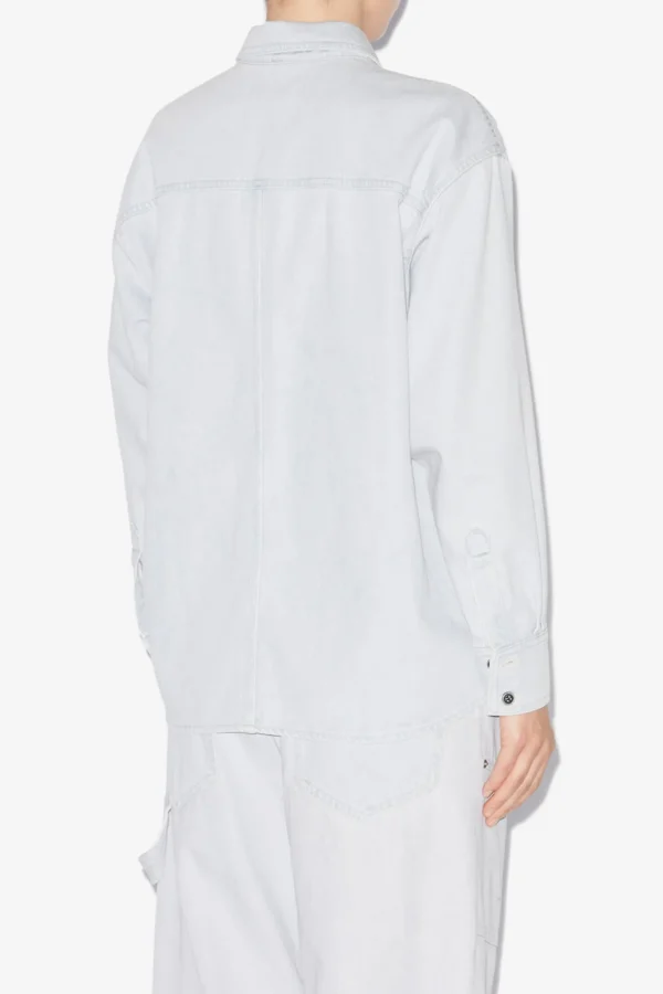Marant Etoile Jacken & Westen<Hemdjacke Okely in Light Blue