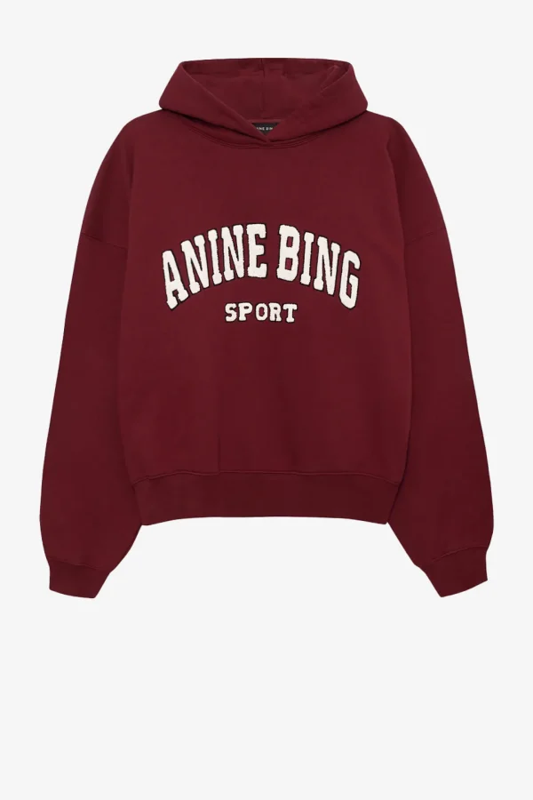 Anine Bing Hoodies & Sweatshirts<Hoodie Alec in Cabernet
