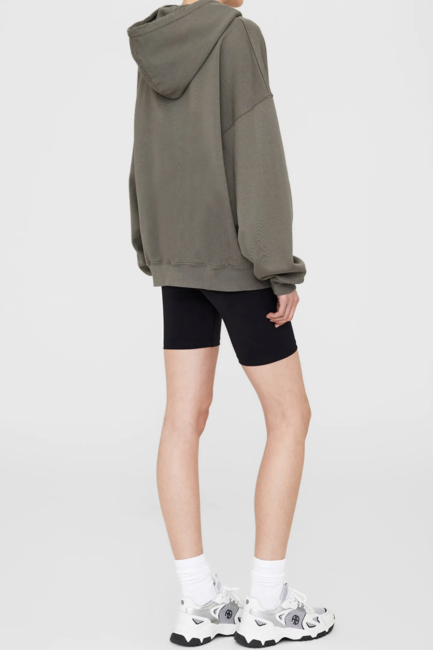 hoodie_harvey_in_dusty_ol_2.webp Anine Bing Hoodies & Sweatshirts<Hoodie Harvey in Dusty Olive