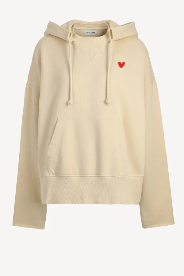 Anita Hass Hoodies & Sweatshirts<Hoodie Open Seam in Bleached Sand