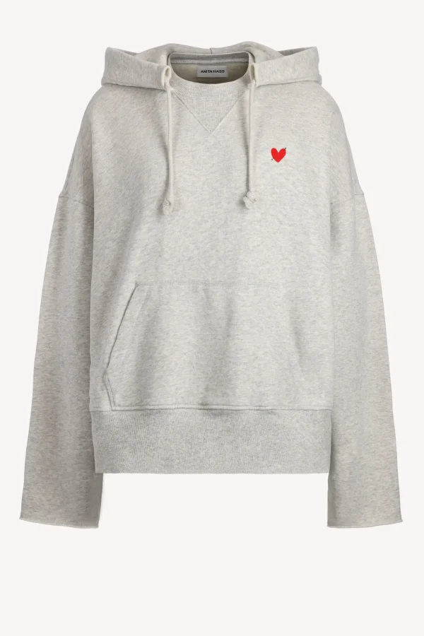 Anita Hass Hoodies & Sweatshirts<Hoodie Open Seam in Melange Grey