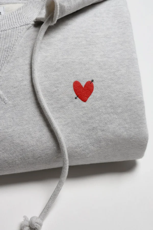 Anita Hass Hoodies & Sweatshirts<Hoodie Open Seam in Melange Grey