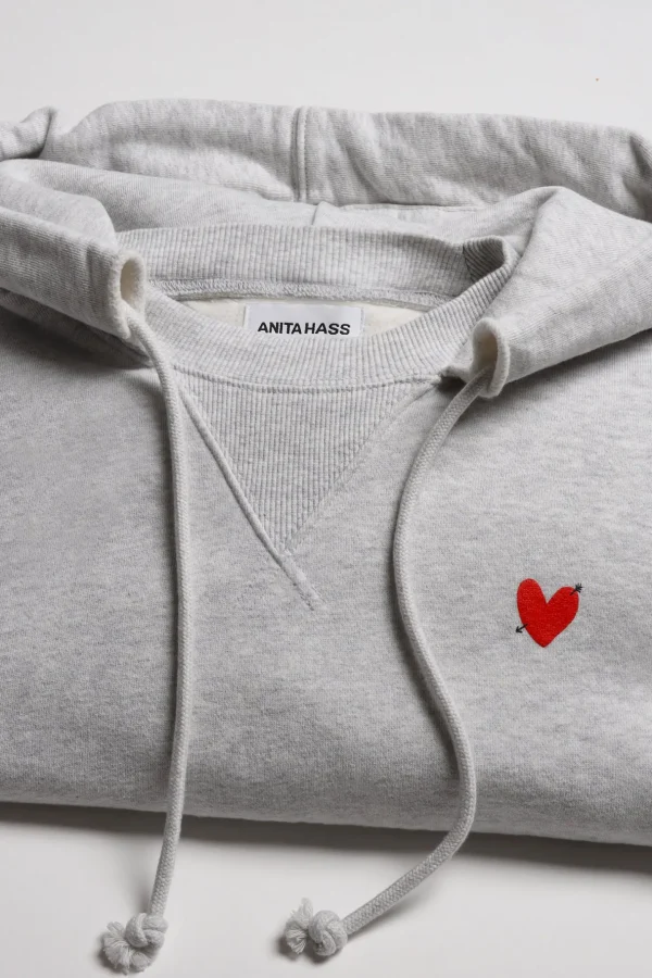 Anita Hass Hoodies & Sweatshirts<Hoodie Open Seam in Melange Grey