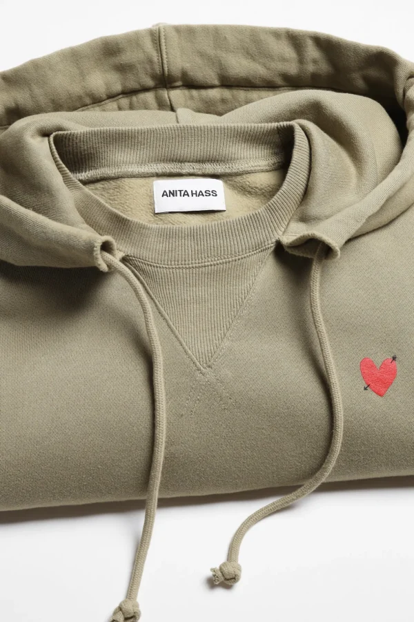 Anita Hass Hoodies & Sweatshirts<Hoodie Open Seam in Oliv