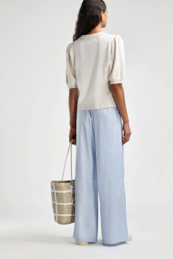 Ladneri Hosen & Jumpsuits<Hose Bondy in Blau/Weiß/Schwarz