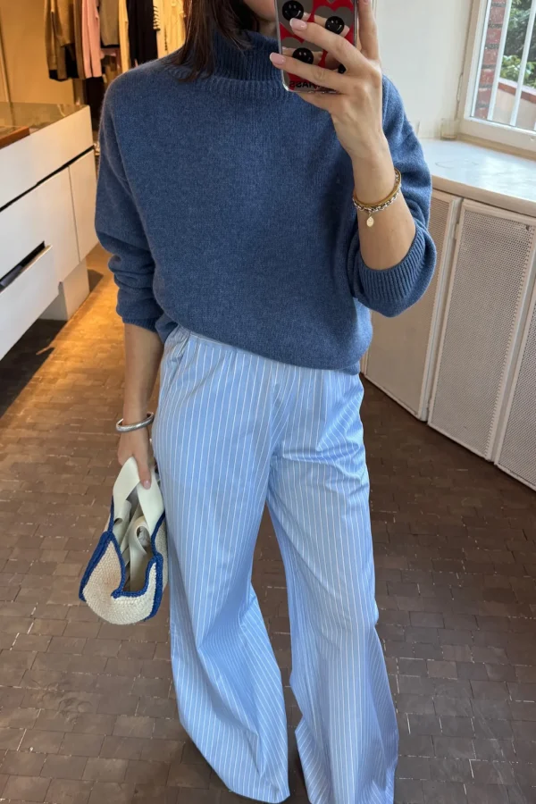 Ladneri Hosen & Jumpsuits<Hose Bondy in Blau/Weiß/Schwarz