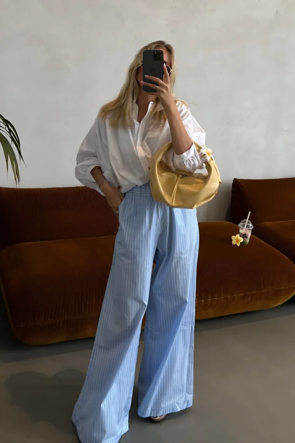 Ladneri Hosen & Jumpsuits<Hose Bondy in Blau/Weiß/Schwarz