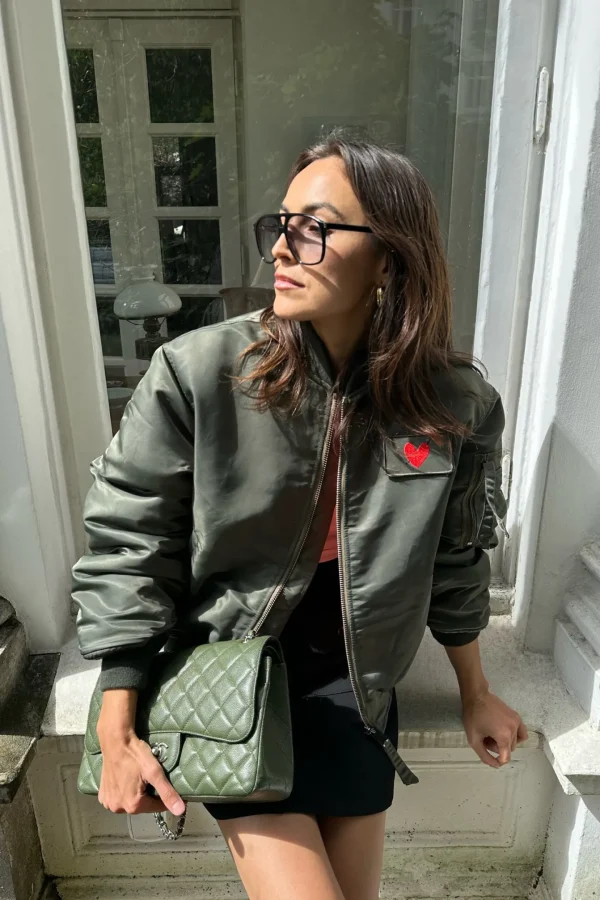 Schott x Anita Hass Jacken & Westen<Jacke Airforce 90s 'Heart' in Army