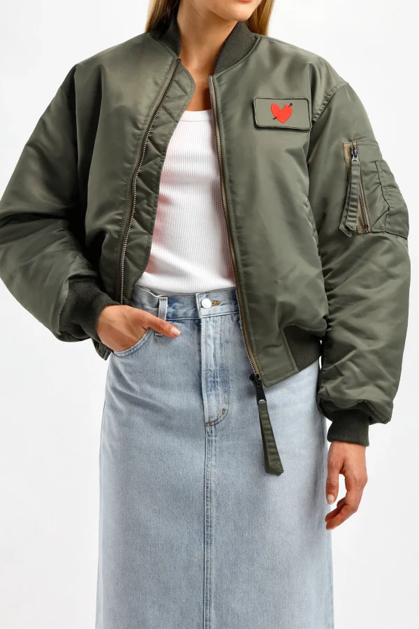Schott x Anita Hass Jacken & Westen<Jacke Airforce 90s 'Heart' in Army