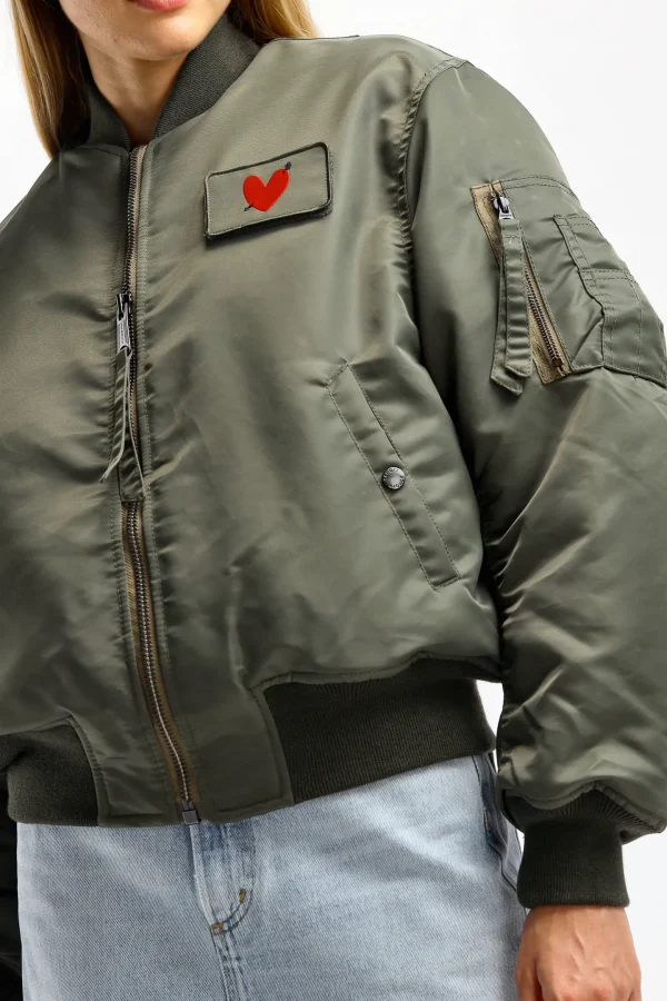 Schott x Anita Hass Jacken & Westen<Jacke Airforce 90s 'Heart' in Army
