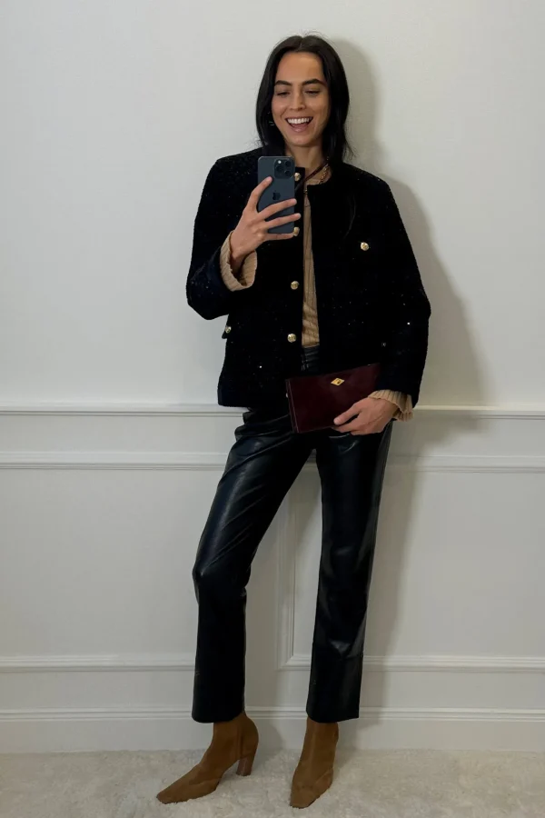 Anine Bing Jacken & Westen<Jacke Lydia in Black Shine