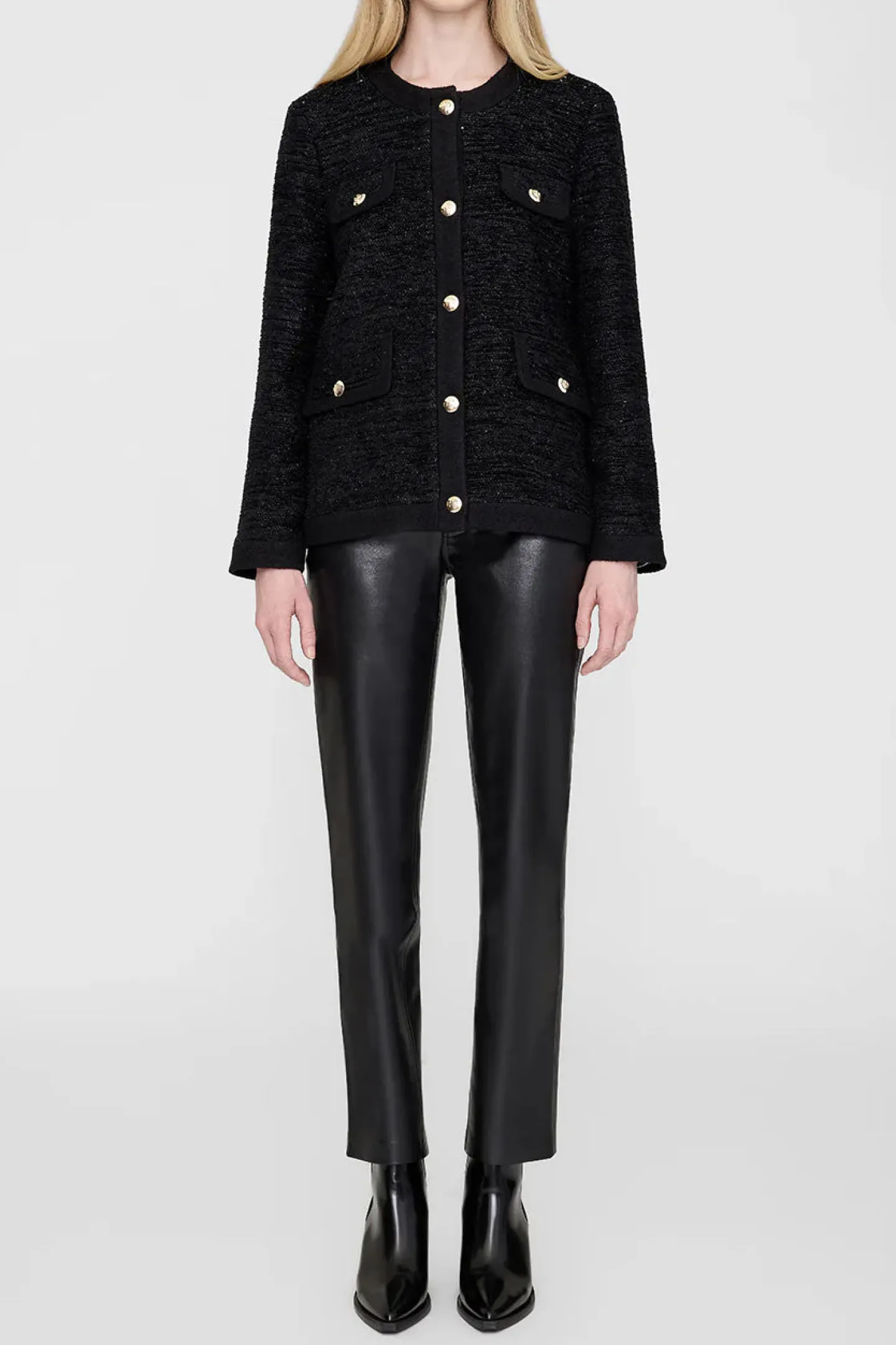 jacke_lydia_in_black_shin_3.webp Anine Bing Jacken & Westen<Jacke Lydia in Black Shine