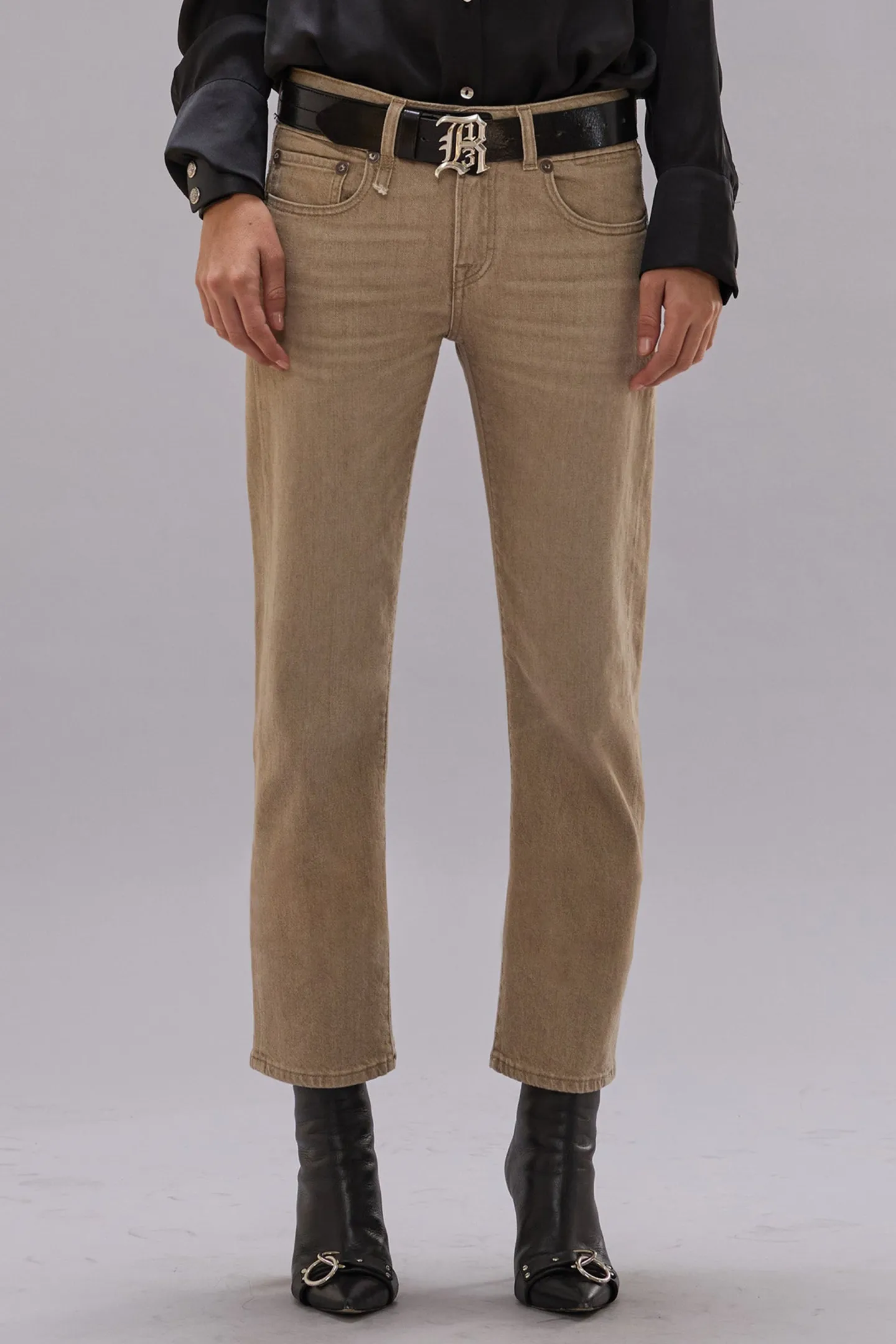 jeans_boy_straight_in_buf_1.webp R13 Jeans<Jeans Boy Straight in Buff Stretch