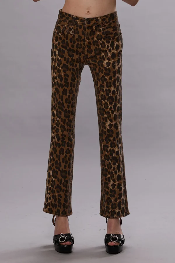 R13 Jeans<Jeans Kick Fit in Leopard