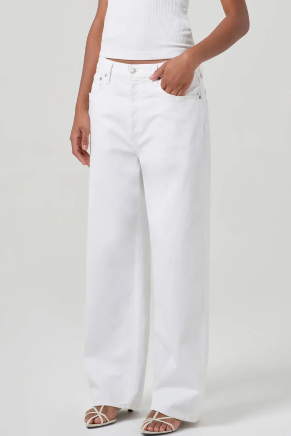 Agolde Jeans<Jeans Low Slung Baggy in Milkshake