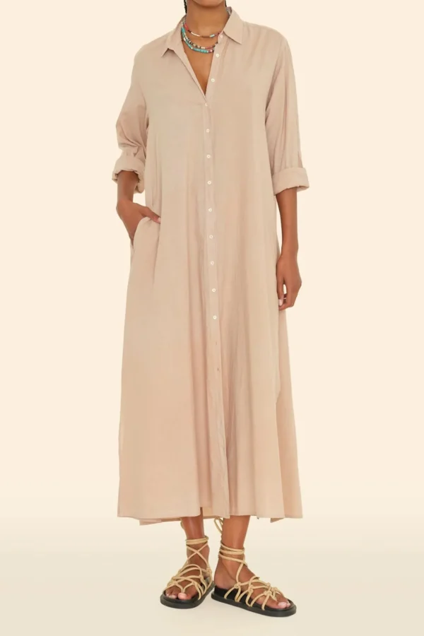 Xírena Kleider<Kleid Boden in Sand Dollar