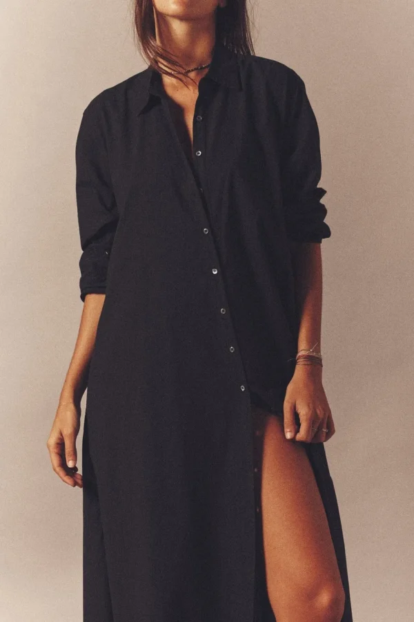 Xírena Kleider<Kleid Boden in Schwarz