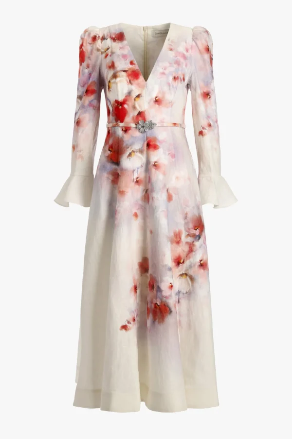 Zimmermann Kleider<Kleid Crush in Scarlet Floral