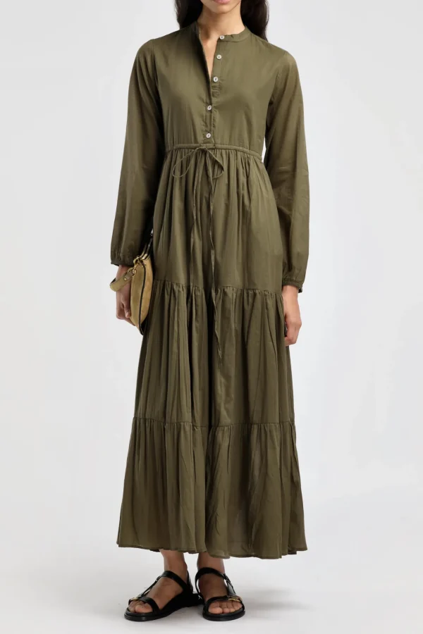 Ladneri Kleider<Kleid d'Azur in Oliv