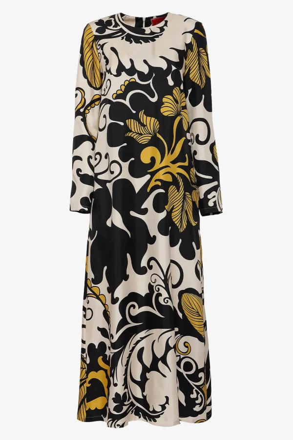 La Double J Kleider<Kleid Long Swing in Schwarz/Weiß