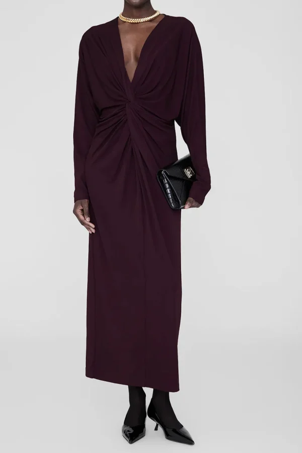 Anine Bing Kleider<Kleid Mathilde in Burgundy