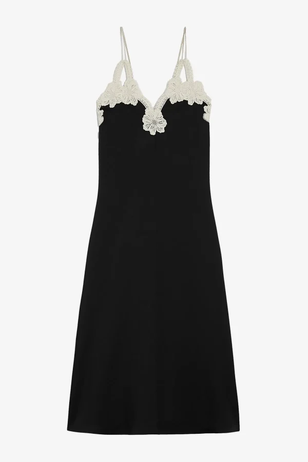 Jil Sander Kleider<Kleid mit Stickerei in Schwarz