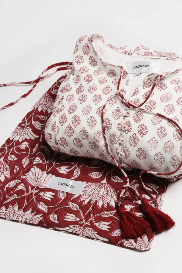 Ladneri Kleider<Kleid Nice in Rot/Weiß