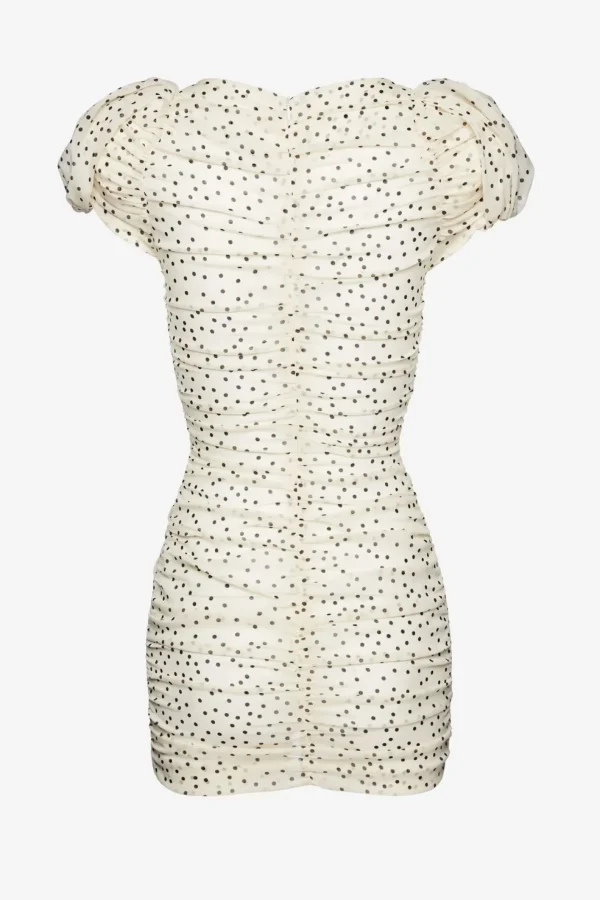 Magda Butrym Kleider<Kleid Puff Sleeve in Cream Dots