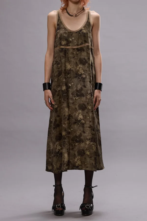 R13 Kleider<Kleid Taped Tank in Olive Floral