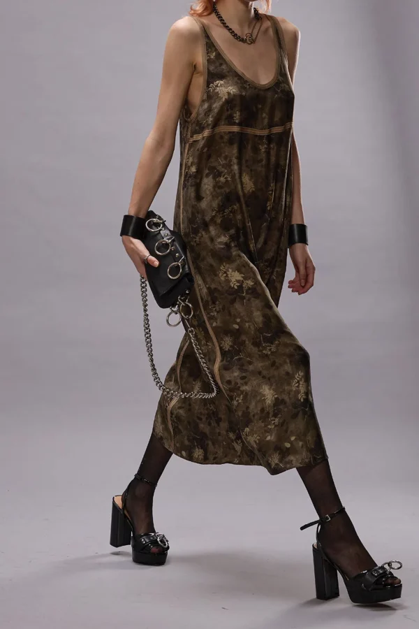 R13 Kleider<Kleid Taped Tank in Olive Floral