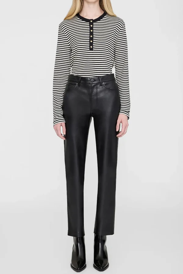 Anine Bing Hosen & Jumpsuits<Lederhose Bruno in Schwarz