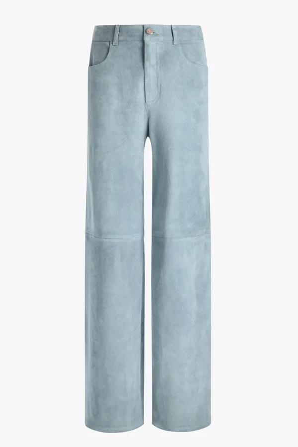 Stouls Hosen & Jumpsuits<Lederhose Mytheo in Aquamarine