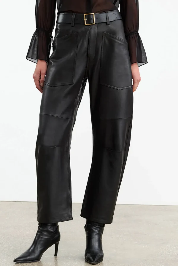 Nili Lotan Hosen & Jumpsuits<Lederhose Shon in Schwarz