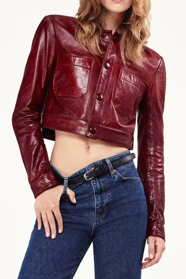 Frame Jacken & Westen<Lederjacke in Syrah Red