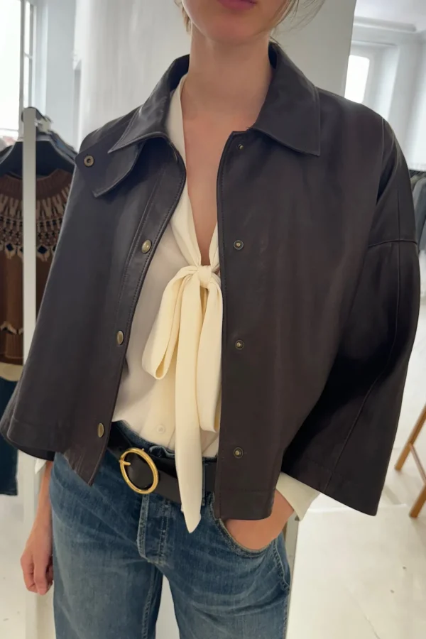 Nili Lotan Jacken & Westen<Lederjacke Ines in Dark Brown