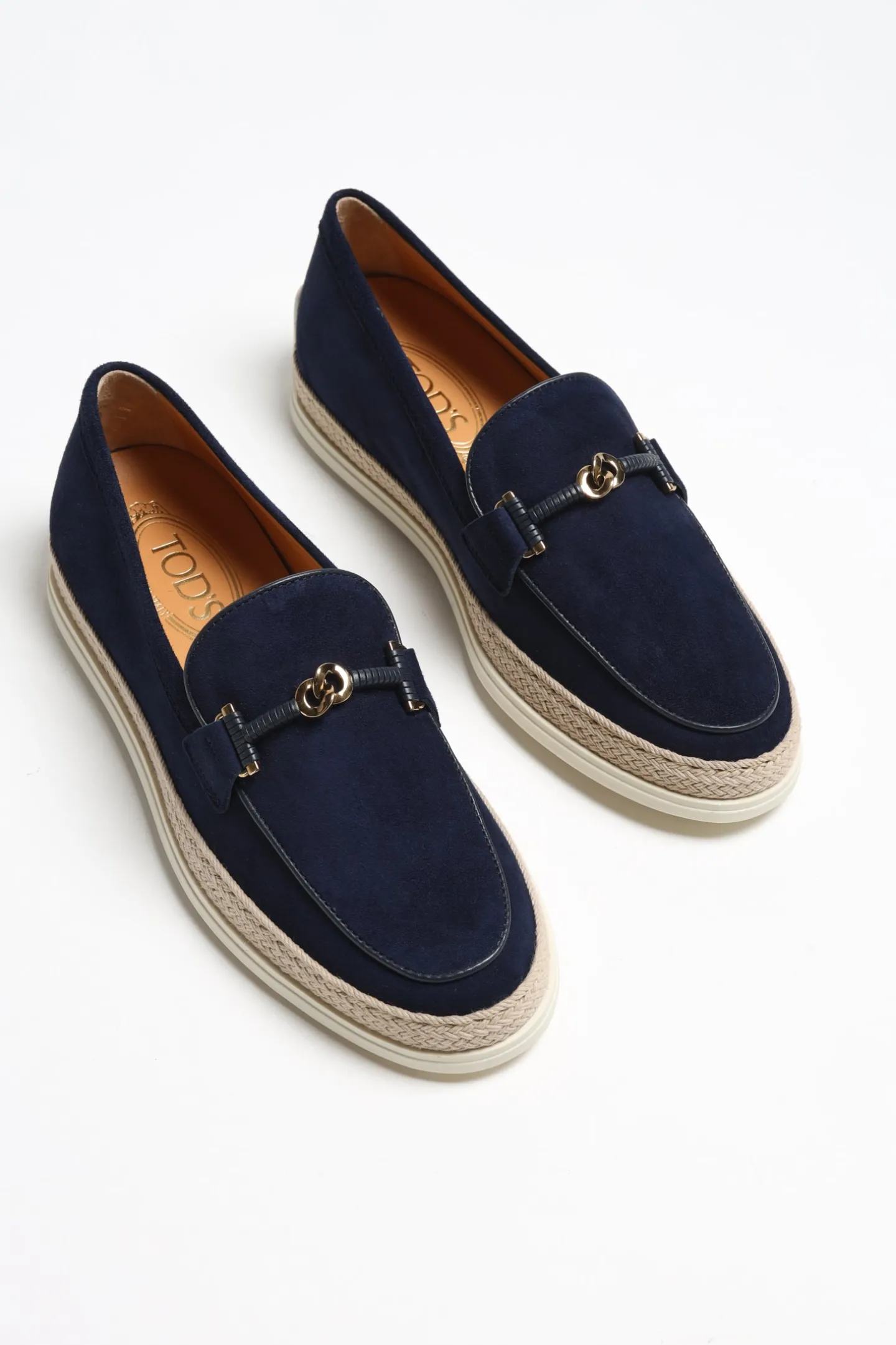 loafer_gomma_raffia_in_bl_2.webp Tod's Loafer & Ballerinas<Loafer Gomma Raffia in Blau