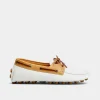 Tod's Loafer & Ballerinas<Loafer Gomminos Bubble in Weiß/Natur/Braun