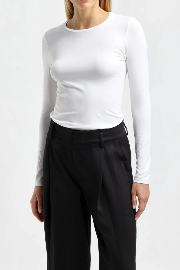 Majestic Filatures Shirts, Tank Tops & Longsleeves<Longsleeve Ally in Weiß