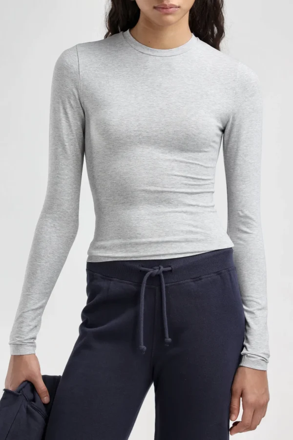 Ladneri Shirts, Tank Tops & Longsleeves<Longsleeve Arene in Grey Melange