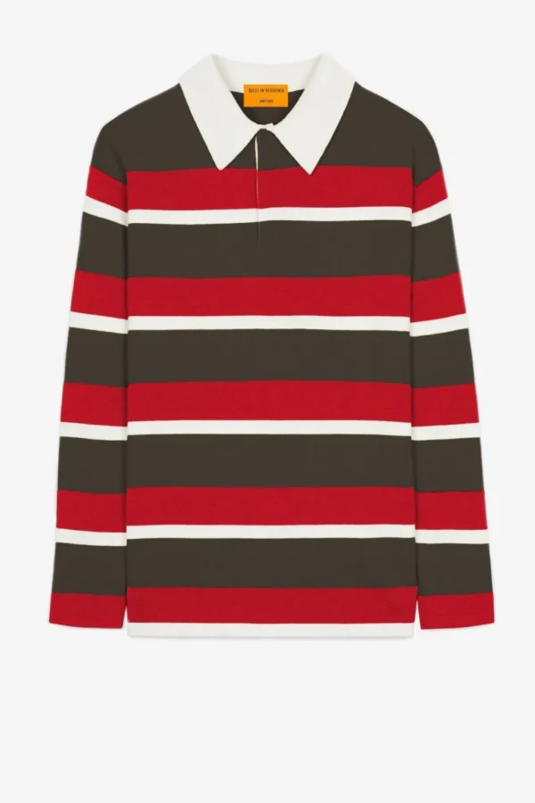 Guest in Residence Shirts, Tank Tops & Longsleeves<Longsleeve Rugby in Chestnut/True Red
