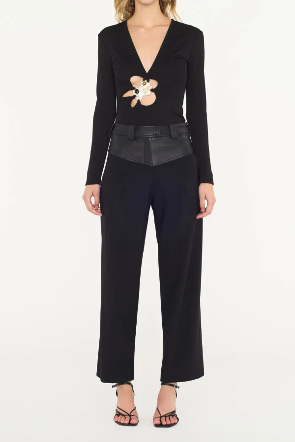 Christopher Esber Blusen & Tops<Longsleeve Trio Stone in Schwarz