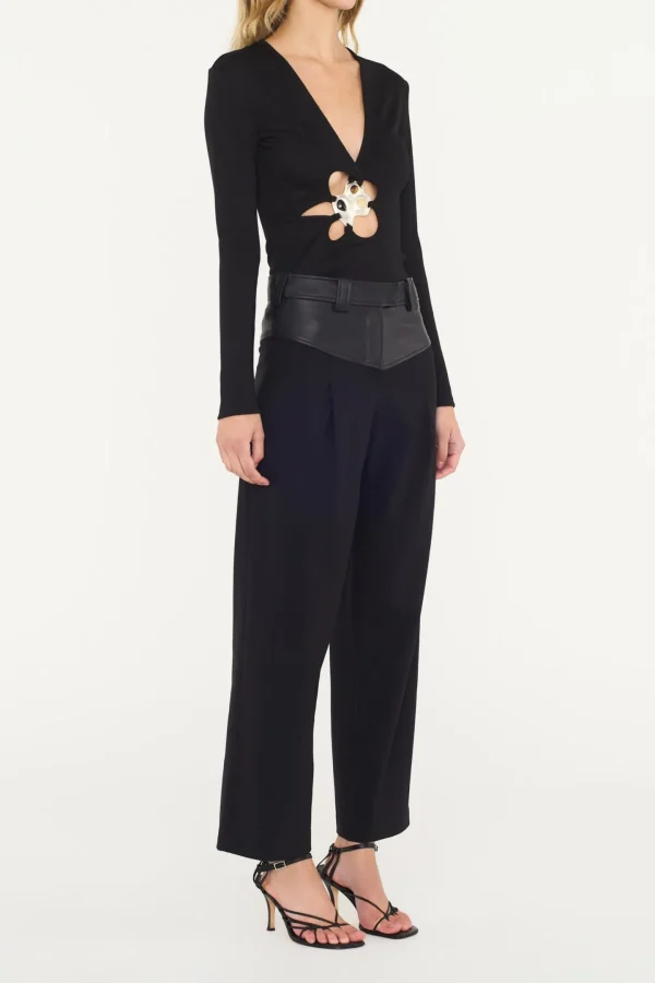 Christopher Esber Blusen & Tops<Longsleeve Trio Stone in Schwarz