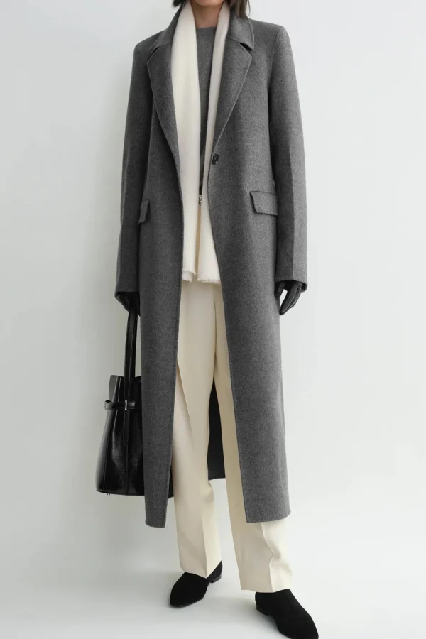 Toteme Mäntel<Mantel Classic Doublé in Mid Grey