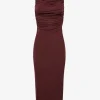 Magda Butrym Kleider<Midikleid Ruched in Bordeaux