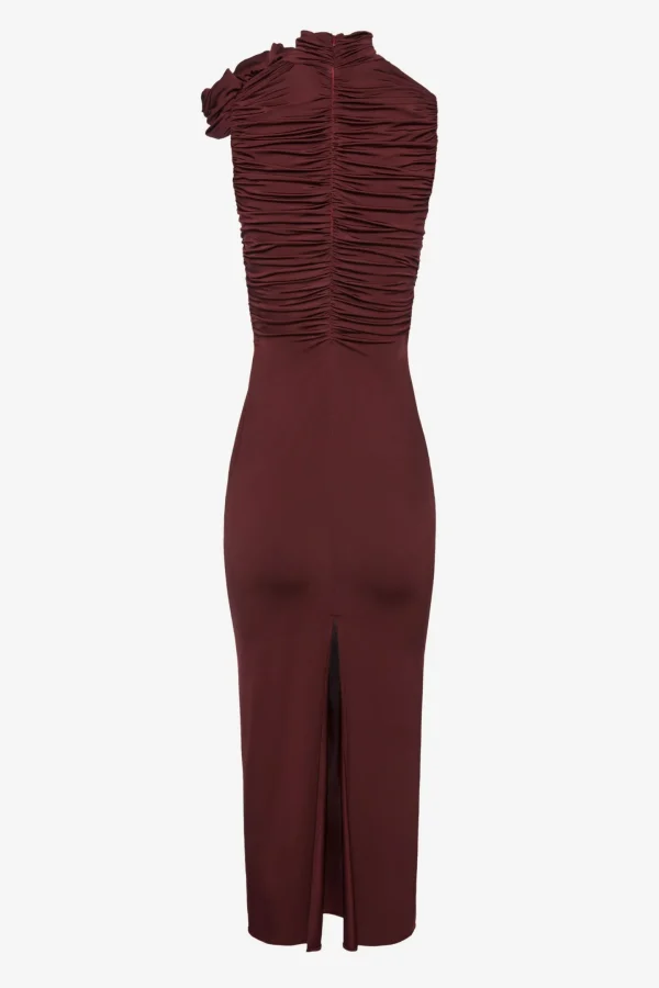 Magda Butrym Kleider<Midikleid Ruched in Bordeaux