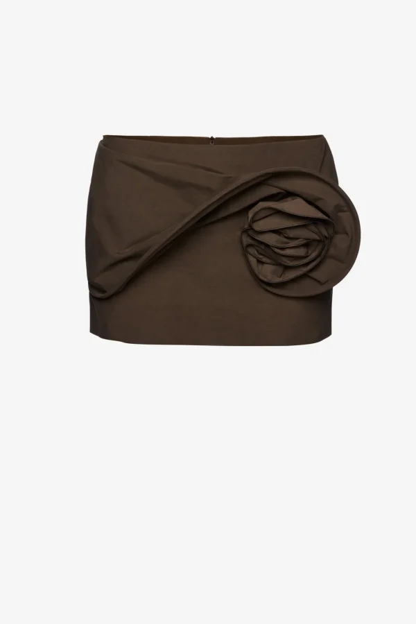 Magda Butrym Röcke<Minirock Floral Appliqué in Braun
