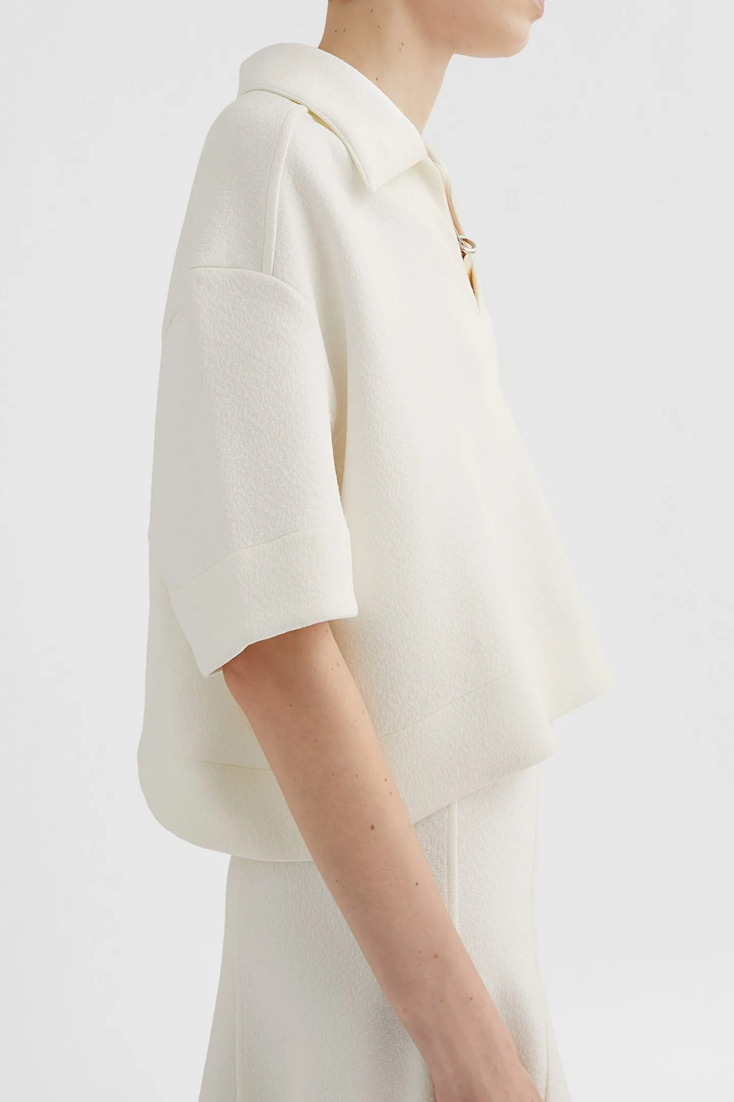 poloshirt_in_latte_3.webp Jil Sander Shirts, Tank Tops & Longsleeves<Poloshirt in Latte